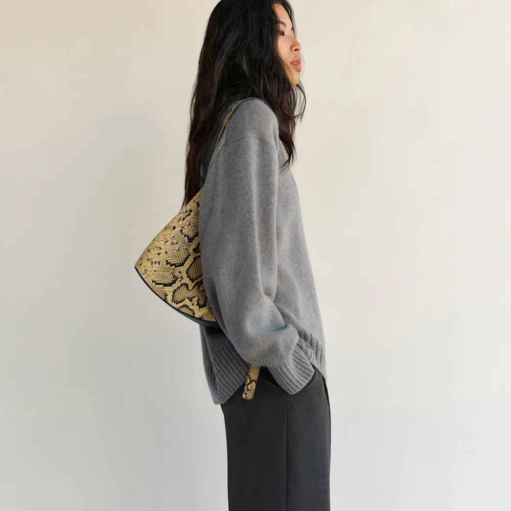 Reformation Cove Cashmere Oversized Crew in Husky - Picture 4 of 8